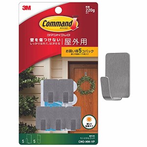 3M コマンド フック キレイにはがせる 屋外用 すだれ 壁 ミニメタル 5個 パック CMO-MM-VP