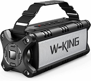 W-KING 50W Bluetooth スピーカー、ワイヤレススピーカー bluetooth 重低音、IPX6 防水ポータブルスピーカー【30時間連続再生/強化された