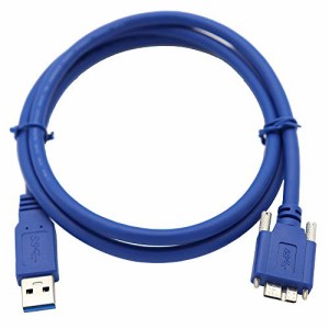 ViViSun USB 3.0ケーブル タイプA オス-マイクロタイプB オス A-MicroB スーパースピードデータ5Gbps転送同期充電ケーブル 固定可能 ネジ