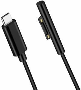 Sisyphy USB-C to Surface 充電ケーブル PD対応 【1m,TVP】15V/3A 45W USB-C充電器必要、マイクロソフト Surface Pro 7/6/5/4/3/X Surfac