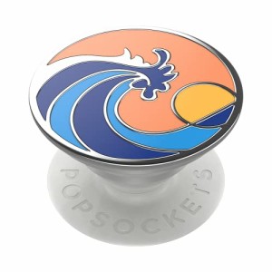 PopGrip Enamel Ride the Wave Coral POPSOCKETS（ポップソケッツ） スマホリング スマホスタンド スマホグリップ スマホアクセサリー iP