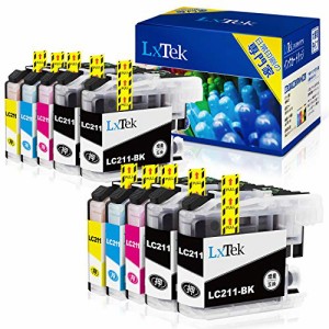 【LxTek】Brother用 ブラザー互換 LC211-4PK インクカートリッジ 10本セット(4色セット*2+?K2本) LC211 『互 換/2年保証/大容量/残量表示