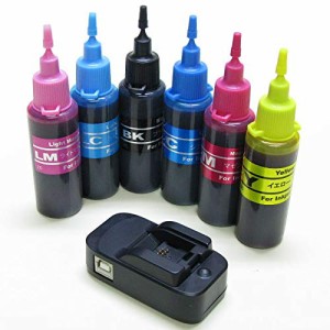 エプソン EPSON 対応 KAM(カメ) KAM-6cl 用 詰め替えインク スターターセット（6色x各30ml）ICチップ リセッター(USB電源式） （ZCEKAM6-