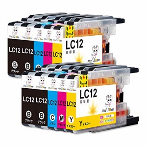  brother(ブラザー) LC12-4pk 互換インクカートリッジ BK*4/C*2/M*2/Y*2 4色/10本セット LC12BK LC12C LC12M LC12Y大容量タイプ  