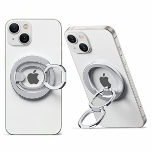 ESR HaloLock スマホリングスタンド MagSafe対応 スマホリングホルダー 指リング スマホグリップ 角度調節可能なキックスタンド 折り畳み