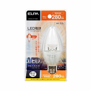 ELPA エルパ LED電球シャンデリア形E17 電球色 長寿命&省エネ キラキラ明るい クリア電球タイプ LDC4CL-E17-G351