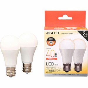 アイリスオーヤマ LED電球 E17 広配光 40W 形相当 電球色 2個セット LDA4L-G-E17-4T6-E2P