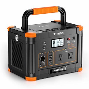 GRECELL ポータブル電源 大容量 1000W 270000mAh/999Wh ポータブルバッテリー AC高出力1000W(瞬間最大2000W) /USB QC3.0/DC/ワイヤレス出