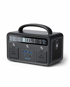 Anker PowerHouse II 400 (ポータブル電源 防災推奨品)【大型ライト内蔵/高耐久設計 / 389Wh / 純正弦波AC300W / USB-Cポート付き/PowerI