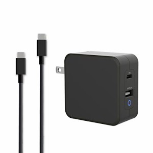 MiliPow PD対応 65W充電器 2ポート USB-A USB-C/typeC 急速充電器【GaN (窒化ガリウム)採用/折畳式/PSE認証済】MacBook Pro、iPad Pro、i