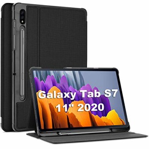  ProCase Galaxy Tab S7 11" 保護ケース 2020 [S Pen ホルダー付き] スリム スタンド機能 フォリオカバー 適用機種：Galaxy Tab S7 11イ