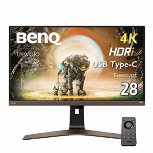 BenQ EW2880U 4K エンターテインメントモニター (28インチ/4K/IPS/HDRi/ 3W x 2 treVoloスピーカー/DCI-P3 90%/リモコン付属/ベゼルレス/