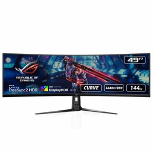 ASUS ゲーミング モニター ディスプレイ ROG Strix XG49VQ 49インチ PS5対応/湾曲/32:9/3840x1080/144Hz/FreeSync/DisplayHDR 400