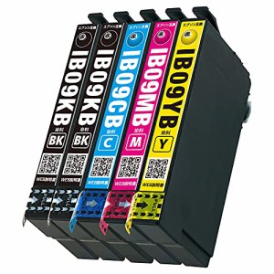 エプソン用互換インクカートリッジInc.com製 IB09-(KB×2/CB/MB/YB)５本セット 電卓インク 残量表示対応最新ICチップISO14001/ISO9001認