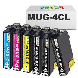 【マタインク】MUG-4CL 互換インクカートリッジ エプソン(Epson)対応 マグカップ MUG 6本セット 互換インク 対応機種：EW-452A EW-052A 