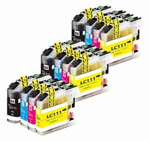 brother インクカートリッジ ブラザー LC111互換プリンターインクLC111-4PK 12本セット(4色セットx3) LC111C LC111M LC111Y LC111BK 大容