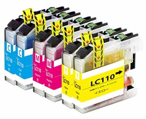 brother インクカートリッジ ブラザー LC110互換プリンターインクLC110-4PK 6本セット LC110C LC110M LC110Y各2個 対応機種: DCP-J152N /