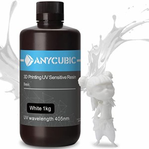 ANYCUBIC UVレジン 光造形3Dプリンター専用 (1kg) LCD/DLP/SLA 3Dプリンタ向け UV樹脂 光硬化樹脂 ホワイト