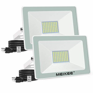  MEIKEE led 投光器 作業灯 看板灯 60W 昼光色 集魚灯 駐車場灯 省エネ 高輝度 豪雨対応 工場 IP66防水 体育館用 倉庫照明 防犯灯 ナイタ