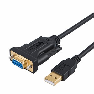 rs232c usb 変換, CableCreation USB to RS232 アダプタ 【PL2303チップセット内蔵】金メッキUSB 2.0（オス）- RS232 （メス） DB9ピン 