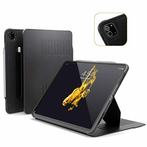 ZUGU iPad Pro 12.9 ケース 2020 第4世代 The Alpha Case 極薄 落下衝撃保護 10段階スタンド機能 ペンホルダー ワイヤレス充電 オートス