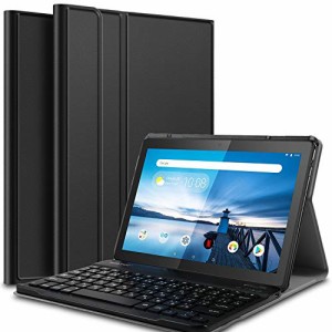 【PCATEC】NEC LAVIE Tab E PC-TE410JAW/Lenovo tab M10 専用 超薄レザーケース付き Bluetooth キーボード☆US配列☆日本語かな入力対応 