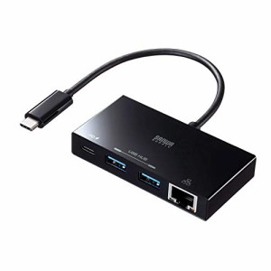 USB Type-Cハブ付き ギガビットLANアダプタ USB-3TCH20BK