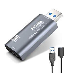 KINGONE HDMI キャプチャーボード 2021進化版 ゲームキャプチャー USB3.0 60fps 1080P ゲーム実況生配信、ライブ会議、ライブビデオ配信