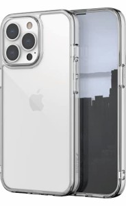 【RAPTIC】 iPhone13 Pro 対応 ケース クリア ガラス ストラップ 使用可 薄い スマホケース 強化ガラス ハイブリッド 透明 ガラスケース 