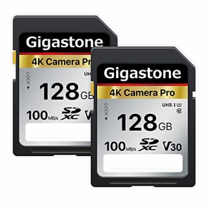 Gigastone SDカード 128GB 2枚セット メモリーカード  A1 V30 U3 Class 10 SDXC 高速4K UHD & Full HD ビデオ Canon Nikon など デジタル