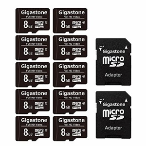 Gigastone 8GB Micro SDカード, Full HD Video対応 監視カメラ アクションカメラ ドローン対応 読み取り速度80MB/s Micro SDHC UHS-I U1 