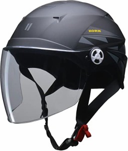 リード工業(LEAD) バイク用ハーフヘルメット ZORK (ゾーク) マットブラック 大きめフリー (60~62cm 未満) -