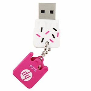 HP USBメモリ 32GB USB 2.0 ピンク アイスクリーム ゴム製 耐衝撃 防滴 防塵 のフラッシュドライブ v178p HPFD178P-32