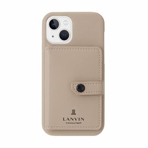 LANVIN COLLECTION SHELL CASE POCKET スマホケースiPhone13 用[ Gray ]