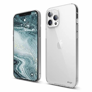 【elago】 iPhone12Pro Max 対応 クリアケース ソフト タイプ シンプル 携帯ケース 耐衝撃 衝撃 吸収 TPU 薄型 スリム 透明 カバー 対衝