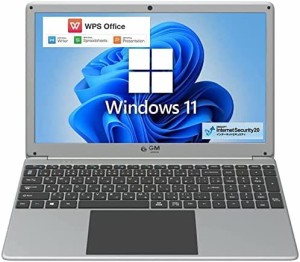 【 Windows 11 】【 Office 付き 】GM-JAPAN 薄型 ノートパソコン 15.6インチ 大画面 PC テンキー 搭載 日本語キーボート WPS Office 201