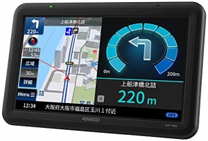 KENWOOD ポータブルナビ 7V型 EZ-750/2021年モデル/ワンセグチューナー/衛星測位システム&3Dセンサーによる高精度自車位置精度/SD再生対