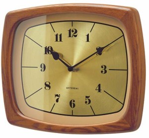 INTERFORM INC. インターフォルム 壁掛け時計 ウッドフレーム 北欧 レトロ シンプル 見やすい 掛け時計 Enoch イーノク ブラウン CL-3853