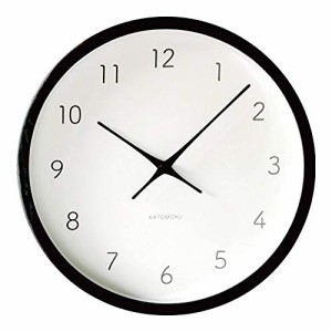 KATOMOKU Muku Clock 7 電波時計 連続秒針ムーブメント km-60 φ306mm (ブラック)