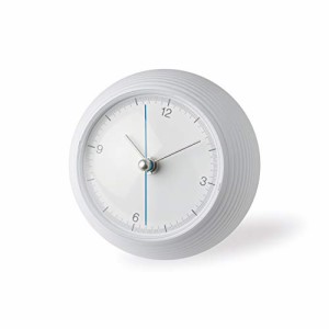 レムノス 置き時計 アルミ 白 アースクロック earth clock TIL16-10WH Lemnos サイズ:w10×h10×d10?p