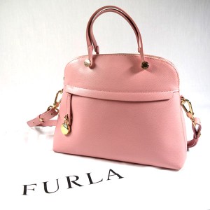 FURLA / フルラ ◆PIPER M DOME/パイパー/2wayバッグ/ショルダー/ハンド/ピンク G5996 レディースファッション 【中古】 