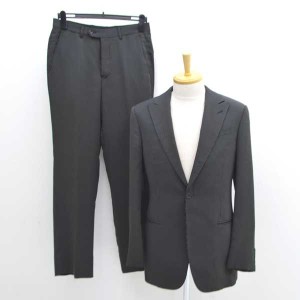 ARMANI COLLEZIONI / アルマーニ コレッツォーニ ◆セットアップ/シングル/ストライプ/グレー/46/R メンズ 【古着】 【中古】 