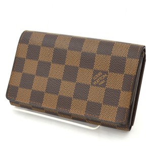 LOUIS VUITTON / ルイヴィトン ◆ポルトモネビエ トレゾール L字ファスナー長財布 ダミエ N61730 【財布/ウォレット】【中古】