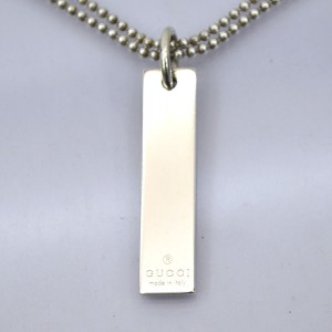 GUCCI / グッチ ◆Wチェーン プレート ネックレス SILVER 925 ブランド【ネックレス/ペンダント/トップ/アクセサリー】 【中古】