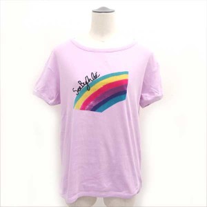 SEE BY CHLOE / シーバイクロエ ◆Tシャツ/虹/レインボー/パープル/サイズ38 レディースファッション　【古着】 【中古】 