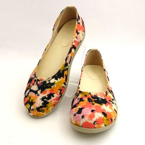 Alto LIBRO /　アルトリブロ ◆パンプス/フラット/花柄/レッド/サイズLL レディース　【靴/クツ/シューズ/SHOES】 【中古】 