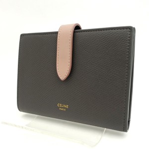 CELINE / セリーヌ ◆ミディアム ストラップ ウォレット 二つ折り財布 【財布/サイフ/ウォレット/wallet/コイン】 【中古】 