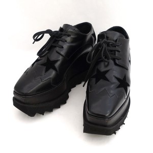 STELLA McCARTNEY / ステラ マッカートニー ◆スニーカー/スター/厚底/レザー/ブラック/サイズ36.5 363998 【靴/クツ】 【中古】