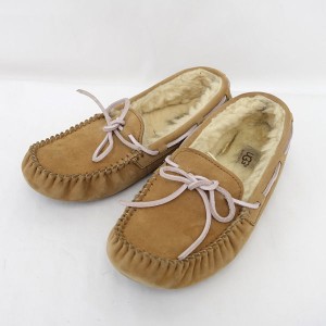 UGG / アグ ◆モカシン/DAKOTA/ダコタ/ムートン/ベージュ/23cm レディースファッション　【靴/クツ/シューズ/SHOES】 【中古】 