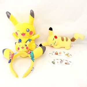 ◆USJ ポケモン　　ピカチュウ　パペット　カチューシャ　セット 子供用品【中古】 